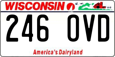 WI license plate 246OVD