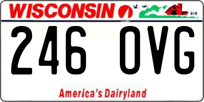 WI license plate 246OVG