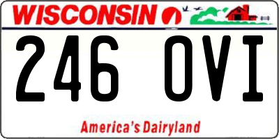 WI license plate 246OVI