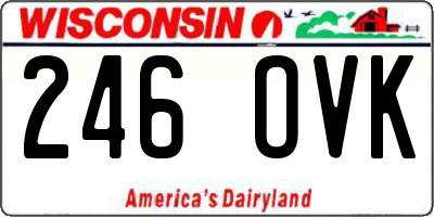 WI license plate 246OVK