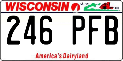 WI license plate 246PFB