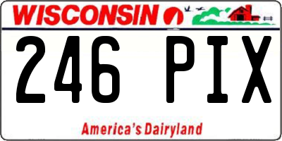 WI license plate 246PIX