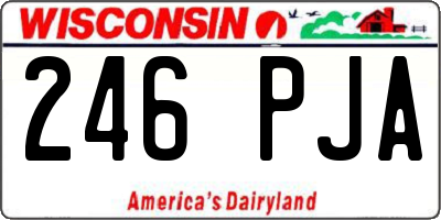 WI license plate 246PJA