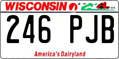 WI license plate 246PJB