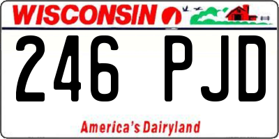 WI license plate 246PJD