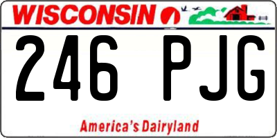 WI license plate 246PJG