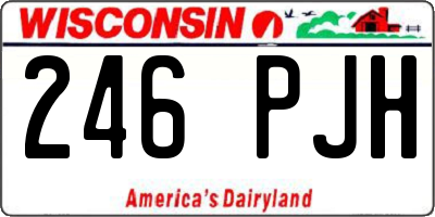 WI license plate 246PJH