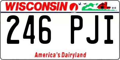 WI license plate 246PJI