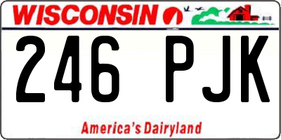 WI license plate 246PJK