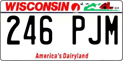 WI license plate 246PJM