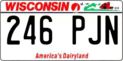 WI license plate 246PJN