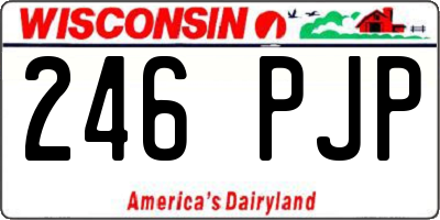 WI license plate 246PJP
