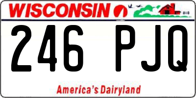 WI license plate 246PJQ