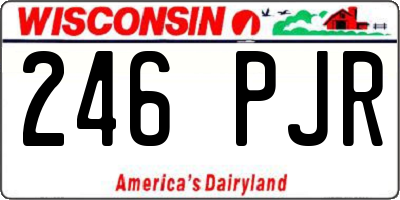WI license plate 246PJR