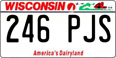 WI license plate 246PJS