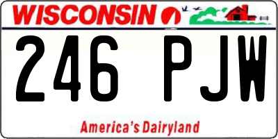 WI license plate 246PJW
