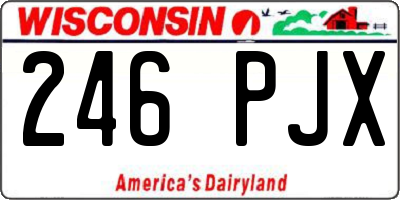 WI license plate 246PJX