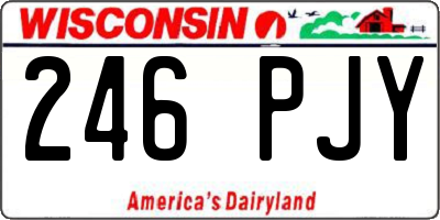 WI license plate 246PJY