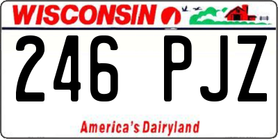 WI license plate 246PJZ