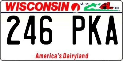 WI license plate 246PKA