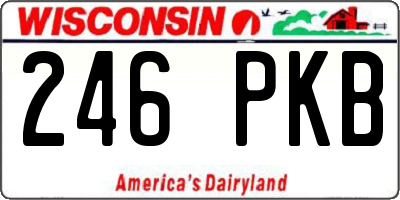 WI license plate 246PKB