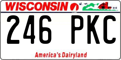 WI license plate 246PKC