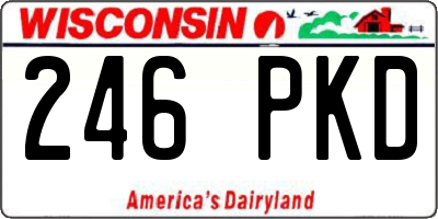 WI license plate 246PKD