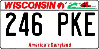 WI license plate 246PKE