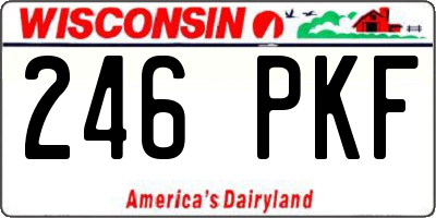 WI license plate 246PKF