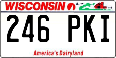 WI license plate 246PKI