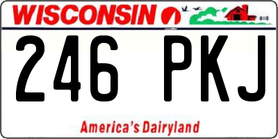WI license plate 246PKJ