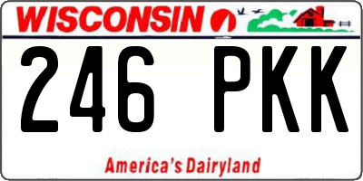 WI license plate 246PKK