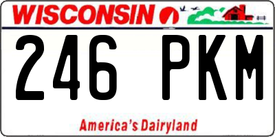 WI license plate 246PKM
