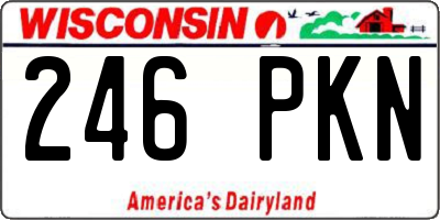 WI license plate 246PKN