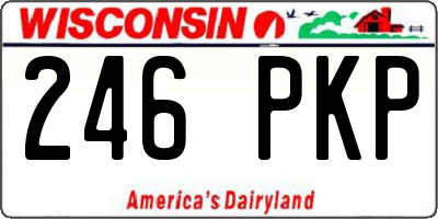 WI license plate 246PKP