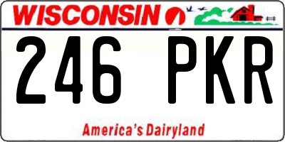 WI license plate 246PKR