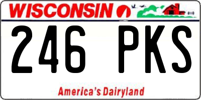 WI license plate 246PKS