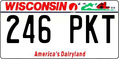 WI license plate 246PKT