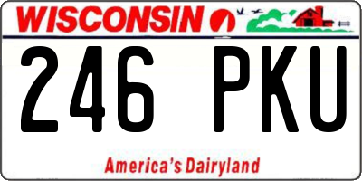 WI license plate 246PKU
