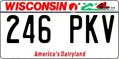 WI license plate 246PKV