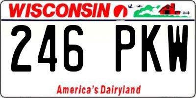 WI license plate 246PKW