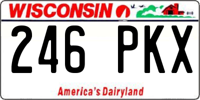 WI license plate 246PKX
