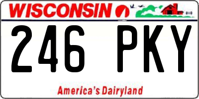 WI license plate 246PKY