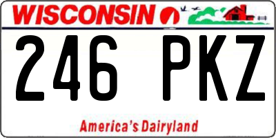 WI license plate 246PKZ