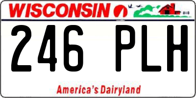 WI license plate 246PLH