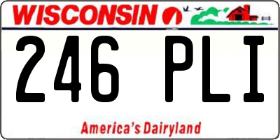 WI license plate 246PLI