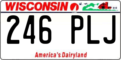 WI license plate 246PLJ