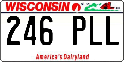 WI license plate 246PLL