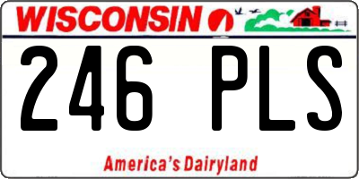 WI license plate 246PLS
