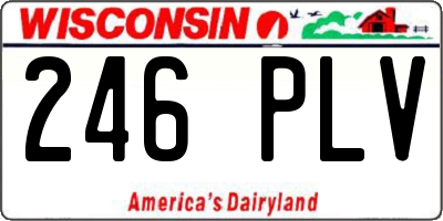 WI license plate 246PLV